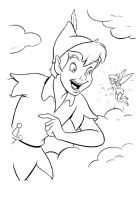 A coloring page of peter pan